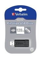 VERBATIM USB Flash Disk Store 'n' Go PinStripe 128GB - Black