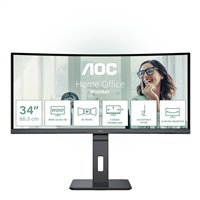 AOC MT VA LCD WLED 34" CU34P3CV - VA panel, 3440x1440, HDMI, DP, USB-C, 4xUSB 3.2, repro, vysk. stavitelny, zakriven