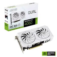 ASUS VGA NVIDIA GeForce RTX 4060 DUAL OC EVO 8G WHITE, 8G GDDR6, 3xDP, 1xHDMI