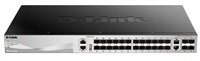 D-Link DGS-3130-30S/SI L3 Stackable Managed Gigabit Switch, 24x SFP, 2x 10GBASE-T, 4x SFP+