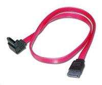 PREMIUMCORD Kabel SATA 0,5m 1x90°+1x rovný konektor