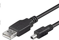 PremiumCord Kabel USB, A-B mini, 4piny, 2m Mitsumie