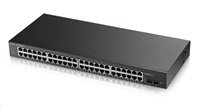 Zyxel GS1900-48 50-port Gigabit Web Smart switch, 48x gigabit RJ45, 2x SFP v2