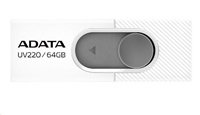 ADATA Flash Disk 32GB UV220, USB 2.0 Dash Drive, bílá/šedá