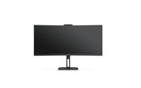 AOC MT VA LCD WLED 34" CU34V5CW/BK - VA panel, 3440x1440, HDMI, DP, USB, USB-C, nast. vyska, repro, webcam, zakriven