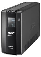 APC Back UPS Pro BR 650VA, 6 Outlets, AVR, LCD Interface (390W)