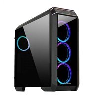 CHIEFTEC skříň STALLION II, ATX, 1x USB-C 3.2, 2x USB 3.1, 1x USB 2.0, 4x 120mm RGB Fan, černá