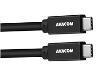 Datový a nabíjecí kabel USB Type-C - USB Type-C, 100cm, 60W E-Mark, černý