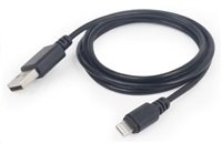 GEMBIRD USB 2.0 Lightning (IP5 a vyšší) nabíjecí a synchronizační kabel, 2m, černý