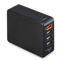 Hama rychlá stolní USB nabíječka, 4x USB-A, 1x USB-C, PD/QC, 51 W, 1,2 m