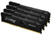 KINGSTON DIMM DDR4 128GB (Kit of 4) 3600MT/s CL18 FURY Beast Černá