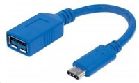 MANHATTAN Kabel USB 2.0 A - USB 3.1 C (F/M), modrý