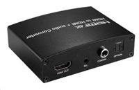 PREMIUMCORD HDMI 4K Audio extraktor s oddělením audia na stereo jack, SPDIF Toslink, RCA