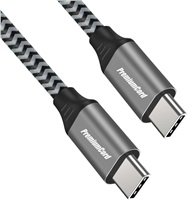 PREMIUMCORD Kabel USB-C M/M, 100W 20V/5A 480Mbps bavlněný oplet, 1,5m