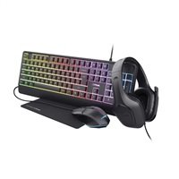 TRUST Sada sluchátka + myš + klávesnice + mousepad GXT 792 Quadrox 4v1 Gaming Bundle