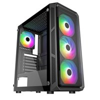 VeinX case HERMES MESH Mid Tower, ATX, 1xUSB 3.0, 2xUSB 2.0, 4x ARGB Fan, ARGB Controller, černá