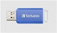 VERBATIM Flash Disk 64GB DataBar USB 2.0 Drive, modrá