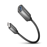 AXAGON RUCM-AFAC, kabelová redukce USB-C (M) <-> USB-A (F), 20cm, USB 3.2 Gen 1, 3A, ALU