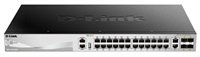 D-Link DGS-3130-30TS/E L3 Stackable Managed Gigabit Switch, 24x gigabit, 2x 10GBASE-T, 4x SFP+