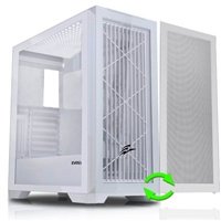 EVOLVEO Ptero Q2W, 2x čelní panel - sklo /mřížka, case ATX, bílá