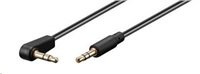 PREMIUMCORD Kabel Jack 3,5mm - 3,5mm konektor 90° M/M 1m