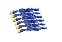 APC Power Cord Kit (6 ea), Locking, C13 TO C14, 0.6m, Blue