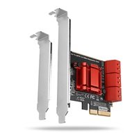 AXAGON PCES-SA6, PCIe řadič - 6x interní SATA 6G port, ASM1166, SP & LP