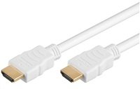 PremiumCord HDMI High Speed + Ethernet kabel, zlacené konektory, 1.5m, bílý