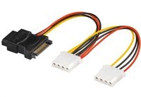 PREMIUMCORD Kabel SATA napájecí (Y) redukce -> 3x Molex 5,25" (16cm, rozdvojka)