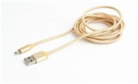 GEMBIRD Kabel USB A Male/Micro B Male 2.0, 1,8m, opletený, zlatý, blister