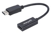 MANHATTAN Adaptér, DisplayPort, DP-Male/HDMI-Female, černý