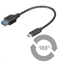 PREMIUMCORD Adaptér USB 3.1 C/male - USB 3.0 A/female, OTG, 0,2m