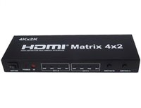 PremiumCord HDMI matrix switch 4:2,s audiem, rozlišení 4Kx2K