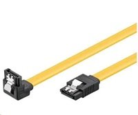 PREMIUMCORD Kabel SATA 3.0 datový 70cm lomený 90°, kovové západky