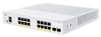 Cisco switch CBS350-16P-2G-UK (16xGbE,2xSFP,16xPoE+,120W,fanless) - REFRESH