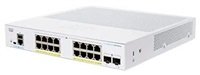 Cisco switch CBS350-16P-E-2G-UK (16xGbE,2xSFP,16xPoE+,120W,fanless) - REFRESH
