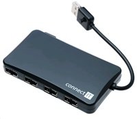 CONNECT IT USB 2.0 hub REVERSE se 4 oboustrannými porty