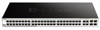 D-Link DGS-1210-52 52-port Gigabit Smart+ Switch, 48x GbE, 4x RJ45/SFP, fanless