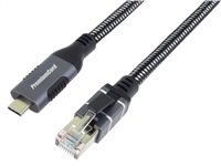 PremiumCord Ethernetový kabel USB-C na LAN RJ45 10/100/1000, 1m