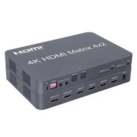 PremiumCord HDMI matrix switch 4:2 s audiem, rozlišení 4Kx2K