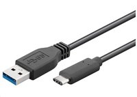 PremiumCord Kabel USB 3.1 konektor C/male - USB 3.0 A/male, černý, 2m