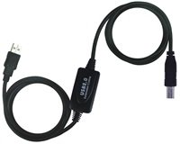 PREMIUMCORD USB 2.0 repeater a propojovací kabel A/M-B/M 20m