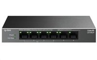 TP-Link LiteWave switch LS106LP (6x100Mb/s, 4xPoE, 41W, fanless)