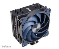 AKASA chladič CPU Alucia H4, Heatpipes, Black fins