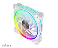 AKASA ventilátor SOHO AR, 12cm ARGB PWM fan, 120x120x25mm, bílá