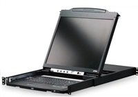 ATEN dual rail console, 19" LCD, rack 19", klávesnice, touchpad