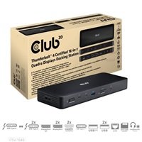 Club3D Dokovací stanice 16v1 ThunderBolt 4, (2xThunderbolt, 3xDP, 2xHDMI, 3xUSB, RJ45, SD-TF Karta, 1xUSB-C, 150W PD)