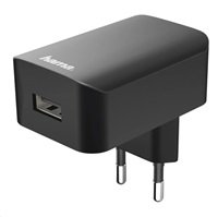Hama síťová USB nabíječka, 5 V/1 A, černá