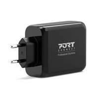 PORT síťová nabíječka pro USB-C a  USB-A, 120 W, černá