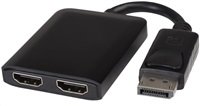 PREMIUMCORD Adaptér DisplayPort - 2x HDMI, MST, rozšíření+zrcadlení+2 obrazy, 4K*2K@30Hz